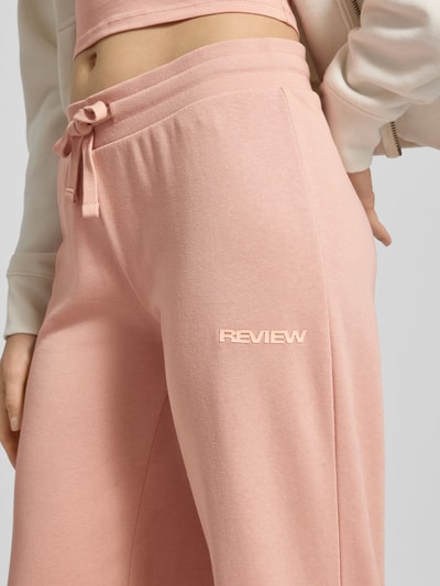 Review Sweatpants mit elastischem Bund Altrosa 3