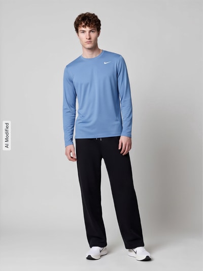 Nike Training Regular Fit Sport-Langarmshirt mit Rundhalsausschnitt Blau 1