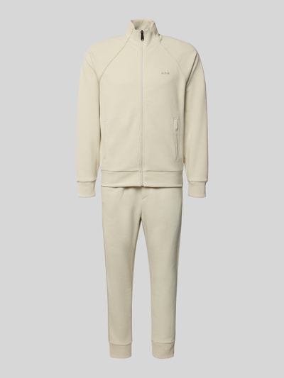 BOSS Green Regular fit sweatpak van katoenmix, model 'TRACKSUIT SET' Offwhite - 2