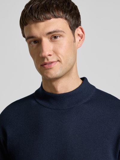 Scotch & Soda Strickpullover mit gerippten Abschlüssen Marine 3
