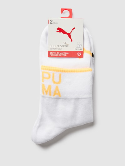 Puma Socken im 2er-Pack Modell 'PLACED LOGO SHORT SOCK 2P' Weiss 3