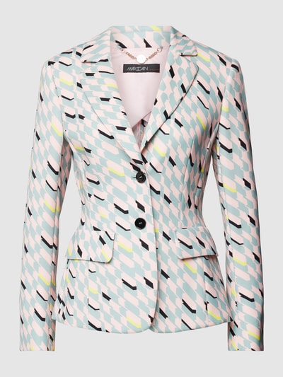 Marc Cain Blazer mit Allover-Muster Petrol 2