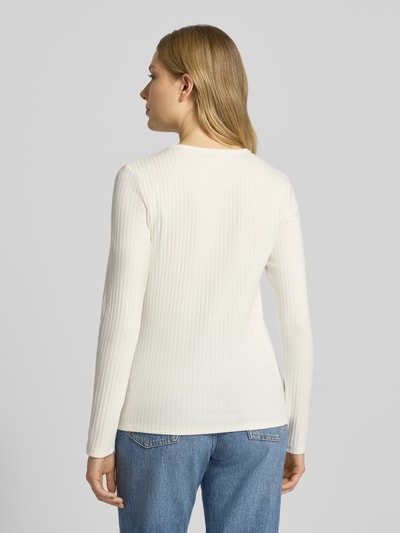 s.Oliver RED LABEL Regular fit shirt met lange mouwen van katoenmix Offwhite - 5