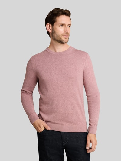 Tom Tailor Regular Fit Pullover aus reiner Baumwolle Rosa 4