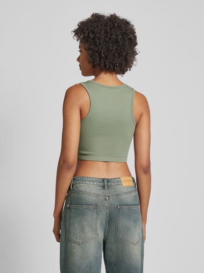 Only Crop Top mit Feinripp Modell 'GWEN' Schilf 5