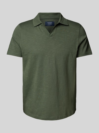 MCNEAL Poloshirt mit V-Ausschnitt Khaki 2