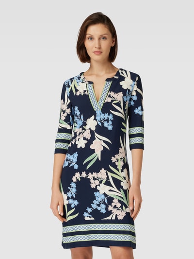 Christian Berg Woman Selection Knielange jurk met bloemenmotief Marineblauw - 4