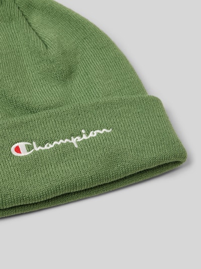 CHAMPION Muts in gebreide look met logostitching Lichtgroen - 2
