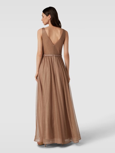 VM by Vera Mont Abendkleid mit V-Ausschnitt Taupe 5