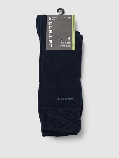 camano Socken mit Label-Detail im 4er-Pack Dunkelblau 3