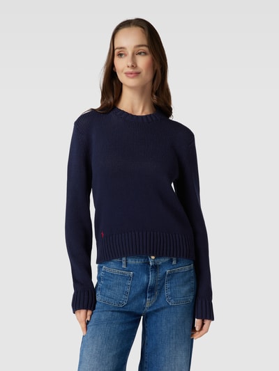 Polo Ralph Lauren Sweter z dzianiny z wyhaftowanym logo Granatowy 4