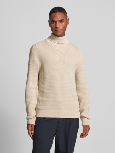 SELECTED HOMME Strickpullover mit Rollkragen Modell 'THEO' Offwhite 4