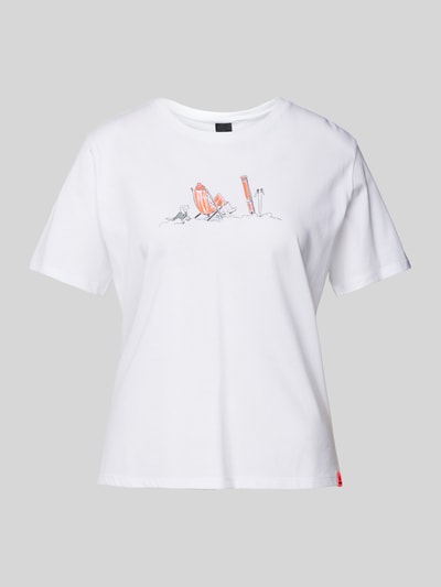 FIRE + ICE T-Shirt mit Label-Print Modell 'LOTTE' Weiss 2