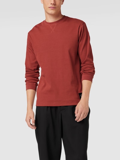 Calvin Klein Jeans Sweatshirt mit unifarbenem Design Rostrot 4