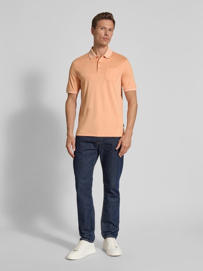 bugatti Poloshirt met borstzak Oranje - 1
