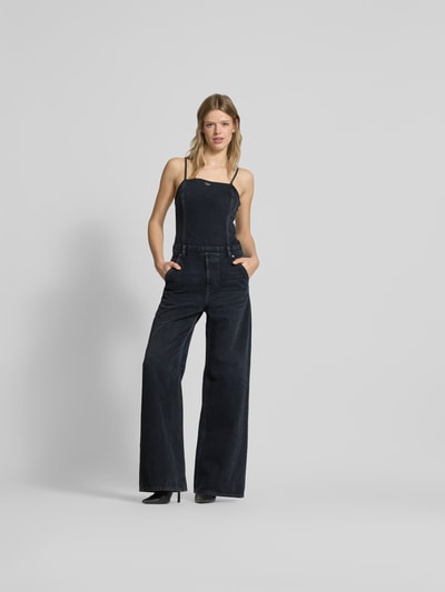 Diesel Jumpsuit mit Spaghettiträger Dunkelgrau Melange 4