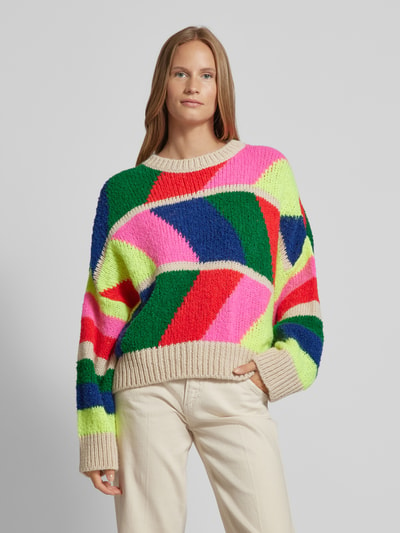 Essentiel Gebreide pullover met ronde hals Felroze - 4