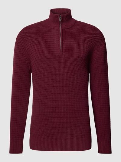 Esprit Collection Gebreide pullover met schipperskraag Rood - 2