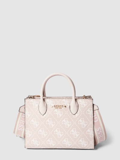 Guess Tote Bag mit Label-Applikation Modell 'SATCHEL' Rosa 2