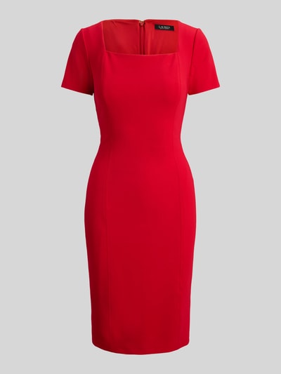Lauren Ralph Lauren Cocktailkleid mit Karree-Ausschnitt Rot 2