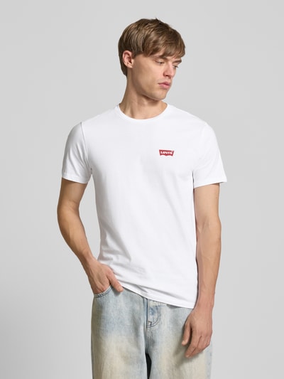 Levi's® T-shirt met labelprint in een set van 2 stuks Wit - 4