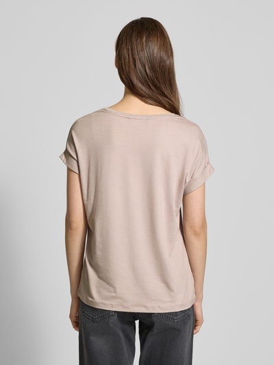 Only Regular fit T-shirt met viscose, model 'MOSTER' Taupe - 5