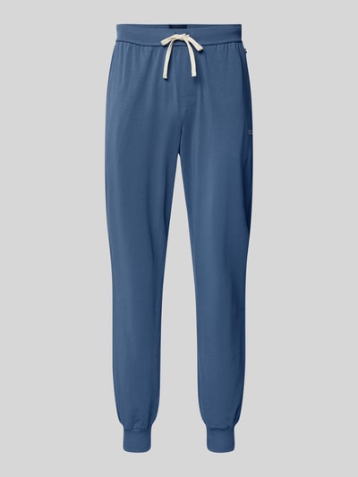 BOSS Relaxed Fit Sweatpants mit Label-Stitching Modell 'Mix&Match' Jeansblau 2