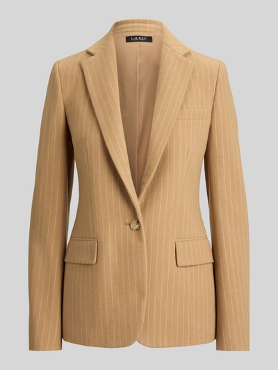Lauren Ralph Lauren Regular fit korte blazer van wolmix met borstzak Camel - 2