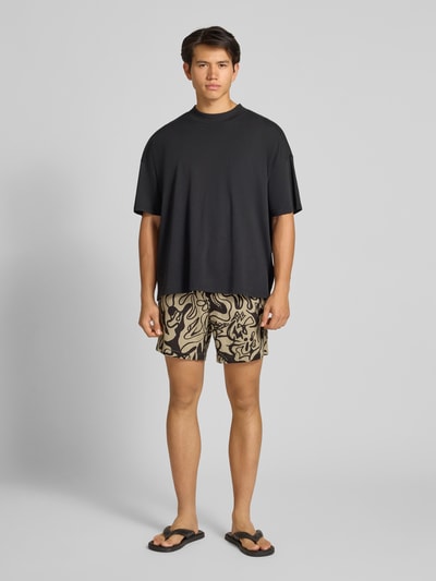 Only & Sons Regular Fit Sweatshorts aus reiner Baumwolle Modell 'TEL' Beige 1