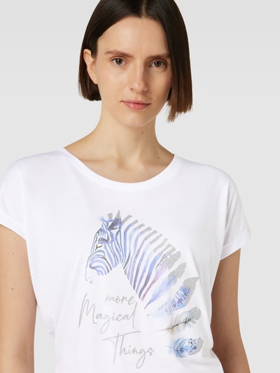 Montego T-shirt met motiefprint Wit - 3