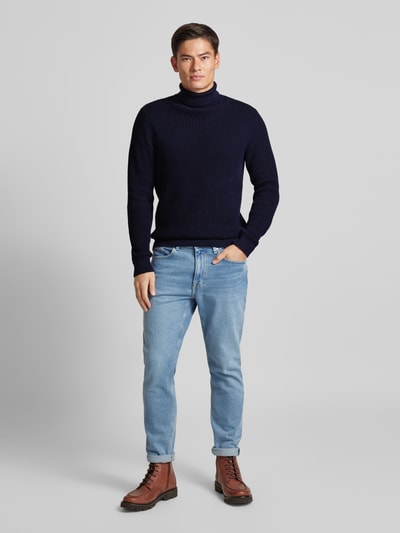 Jack & Jones Premium Coltrui met labeldetail, model 'VIGGO' Donkerblauw - 1