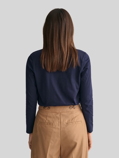 GANT Regular Fit Langarmshirt aus reiner Baumwolle Marine 5