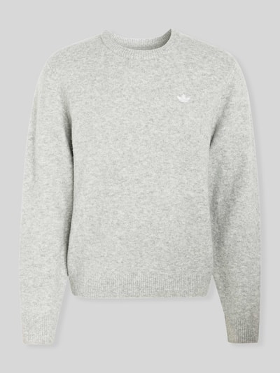 adidas Originals Pullover mit Logo-Stitching Mittelgrau Melange 2