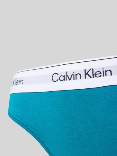 Calvin Klein Underwear String met elastische band met logo Aquablauw - 2