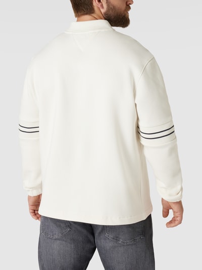 Tommy Hilfiger Big & Tall PLUS SIZE Sweatshirt mit Polokragen Modell 'POPOVER' Weiss 5