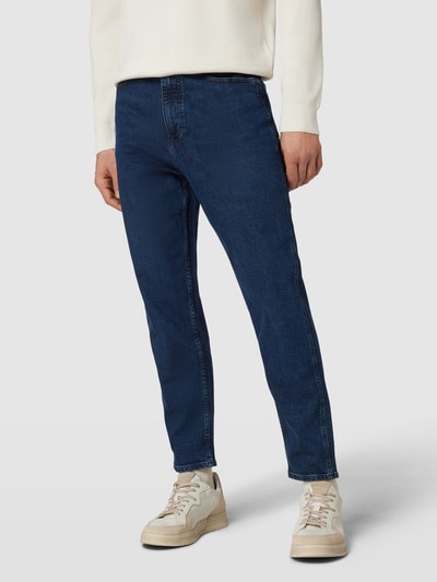 BOSS Orange Jeans met labeldetail, model 'Tatum' Marineblauw - 4