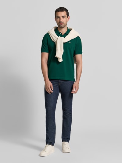 GANT Koszulka polo o kroju regular fit z czystej bawełny Butelkowy zielony 1