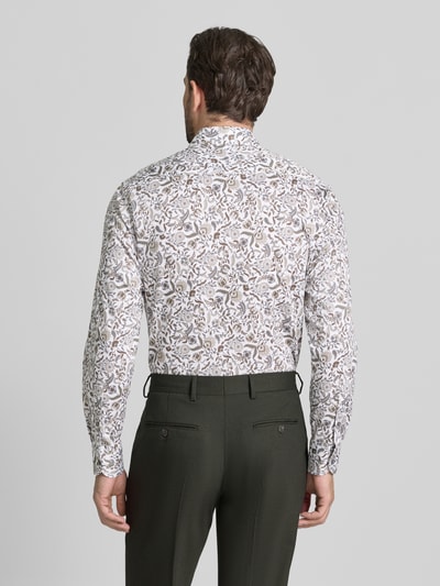 ETERNA Regular fit zakelijk overhemd van katoen met kentkraag Zand - 5