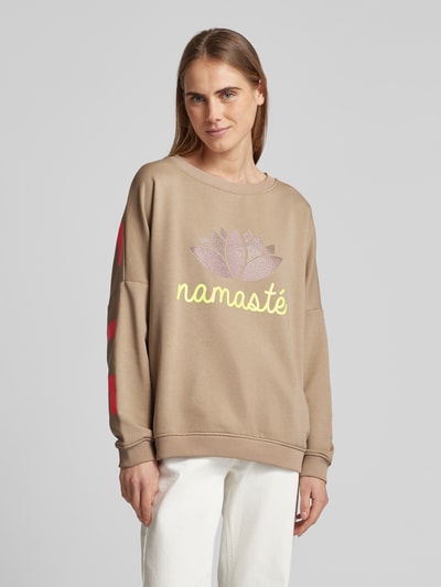 miss goodlife Oversized Sweatshirt mit Rundhalsausschnitt Beige 4