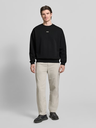 BOSS Green Bluza o kroju regular fit z mieszanki bawełny model „STENSON” Czarny 1