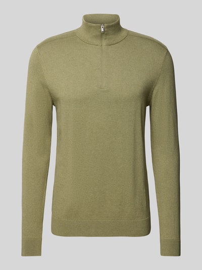 SELECTED HOMME Regular fit schipperstrui van puur katoen, model 'BERG' Olijfgroen gemêleerd - 2