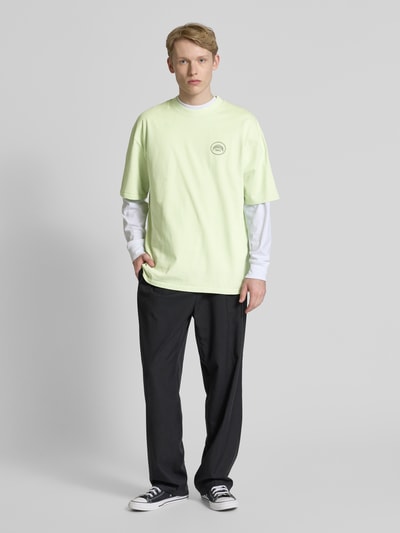 Pegador Oversized T-Shirt mit Label-Print Modell 'BUCKLIN' Mint 1