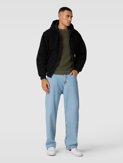 Jack & Jones Gebreide pullover in riblook Olijfgroen - 1