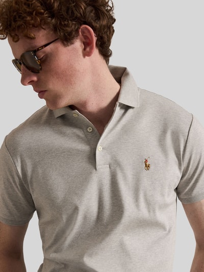 Polo Ralph Lauren regular fit poloshirt van puur katoen Lichtgrijs gemêleerd - 3