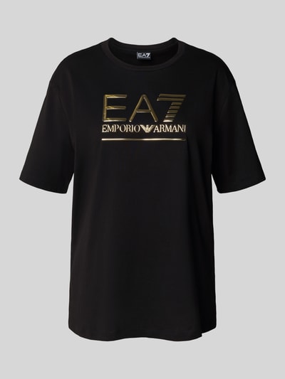 EA7 Emporio Armani T-shirt met labeldetail Zwart - 2