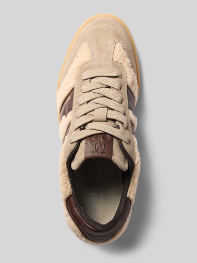 Produktfoto, Sneaker aus Leder-Textil-Mix Modell 'COURT W 5' von Marc O'Polo, beige-braune Farbtöne, strukturreiche Oberfläche, Damen Sneaker von Marc O'Polo