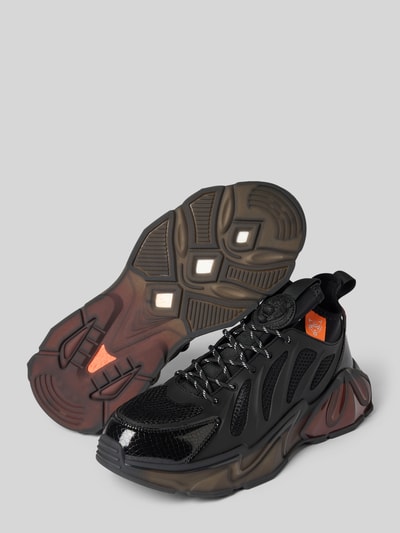 PLEIN SPORT Sneakersy z podeszwą na platformie model ‘THE FLAME’ Czarny 4