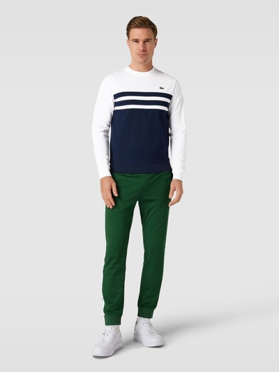 Lacoste Sweatshirt in Two-Tone-Machart Marine 1