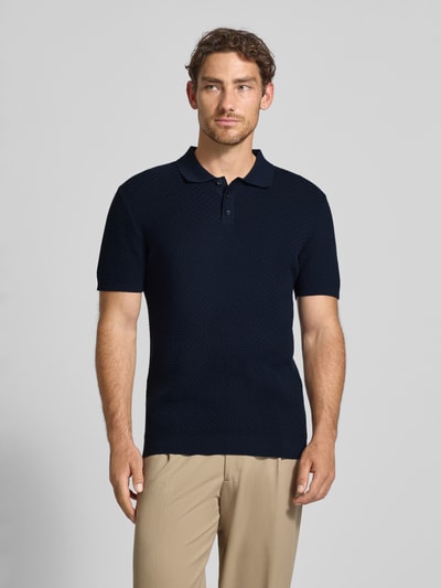 MCNEAL Strickpolo mit kurzer Knopfleiste Dunkelblau 4