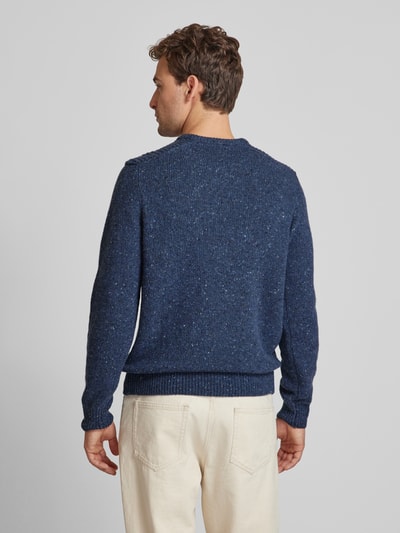 Fynch-Hatton Gebreide pullover van wolmix met ronde hals Marineblauw - 5